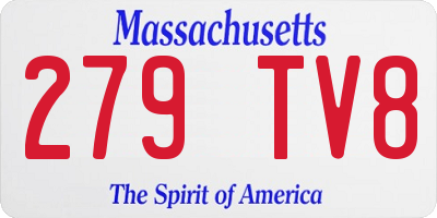 MA license plate 279TV8