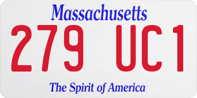 MA license plate 279UC1