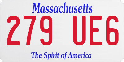 MA license plate 279UE6
