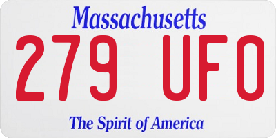 MA license plate 279UF0