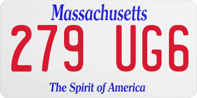 MA license plate 279UG6