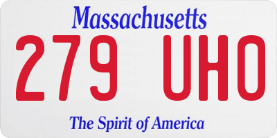 MA license plate 279UH0