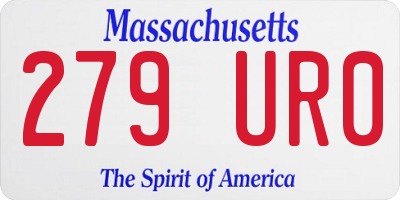 MA license plate 279UR0