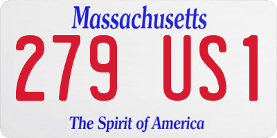 MA license plate 279US1