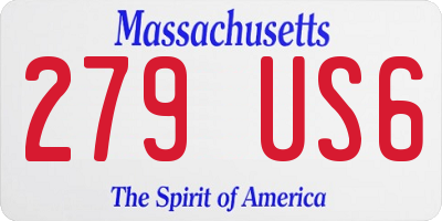 MA license plate 279US6