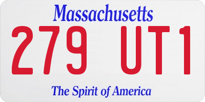 MA license plate 279UT1