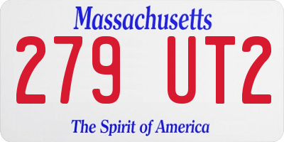 MA license plate 279UT2