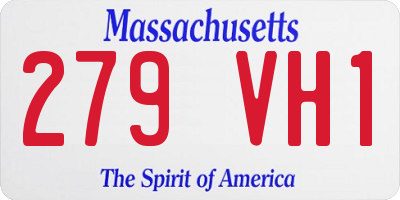 MA license plate 279VH1