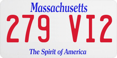 MA license plate 279VI2