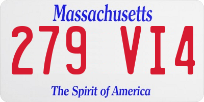 MA license plate 279VI4