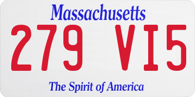 MA license plate 279VI5