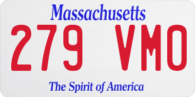 MA license plate 279VM0