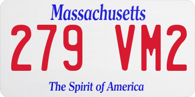 MA license plate 279VM2