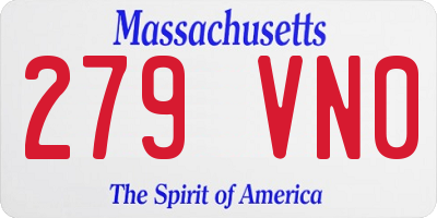 MA license plate 279VN0