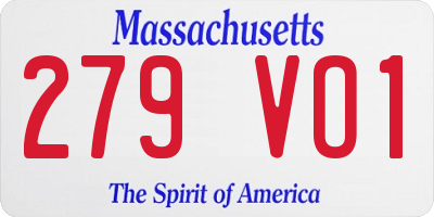 MA license plate 279VO1