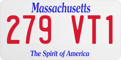 MA license plate 279VT1