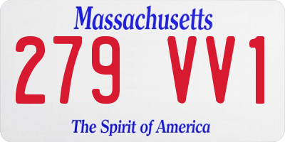 MA license plate 279VV1