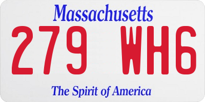 MA license plate 279WH6