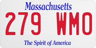 MA license plate 279WM0