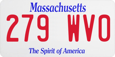 MA license plate 279WV0