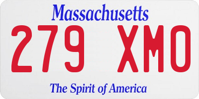 MA license plate 279XM0