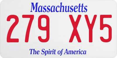MA license plate 279XY5