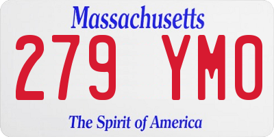MA license plate 279YM0