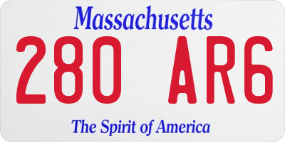 MA license plate 280AR6