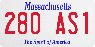 MA license plate 280AS1