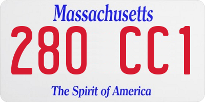 MA license plate 280CC1