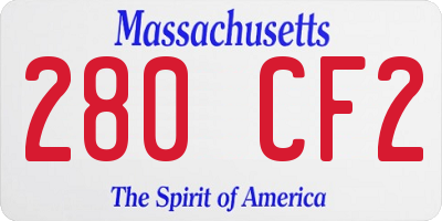 MA license plate 280CF2