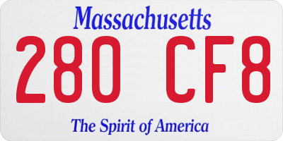 MA license plate 280CF8