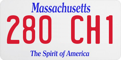 MA license plate 280CH1
