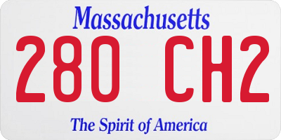 MA license plate 280CH2