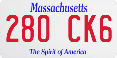 MA license plate 280CK6