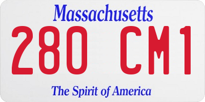 MA license plate 280CM1