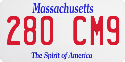 MA license plate 280CM9