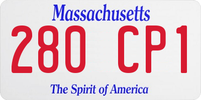 MA license plate 280CP1