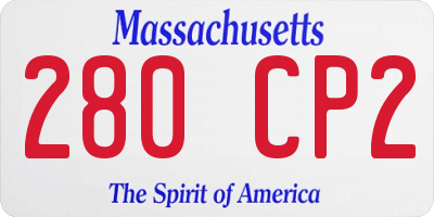 MA license plate 280CP2