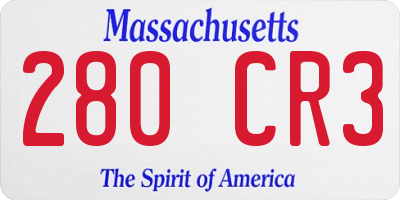 MA license plate 280CR3
