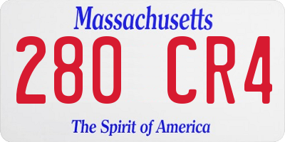 MA license plate 280CR4