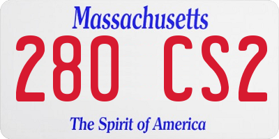 MA license plate 280CS2