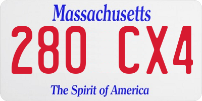 MA license plate 280CX4