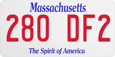 MA license plate 280DF2