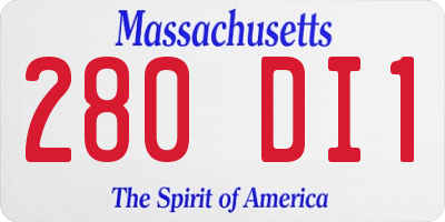 MA license plate 280DI1