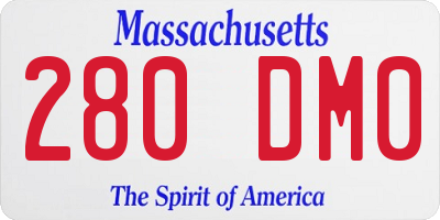 MA license plate 280DM0