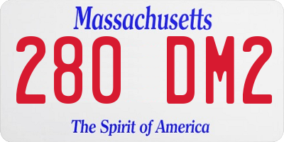 MA license plate 280DM2