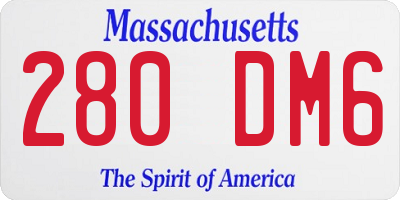 MA license plate 280DM6