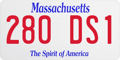 MA license plate 280DS1
