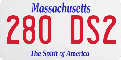 MA license plate 280DS2